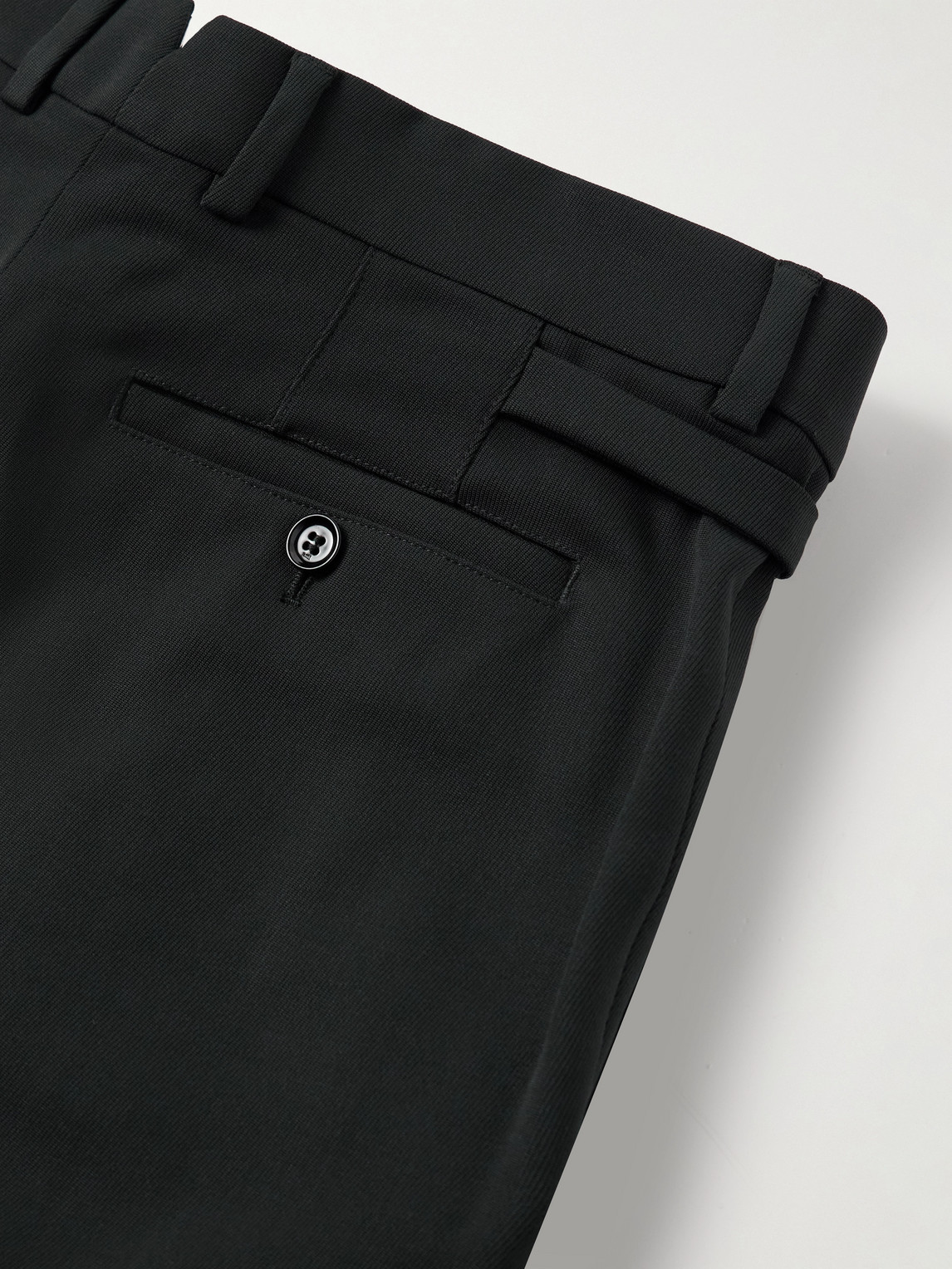 Ami Alexandre Mattiussi Wide-leg Pleated Virgin Wool-tricotine Trousers In Black