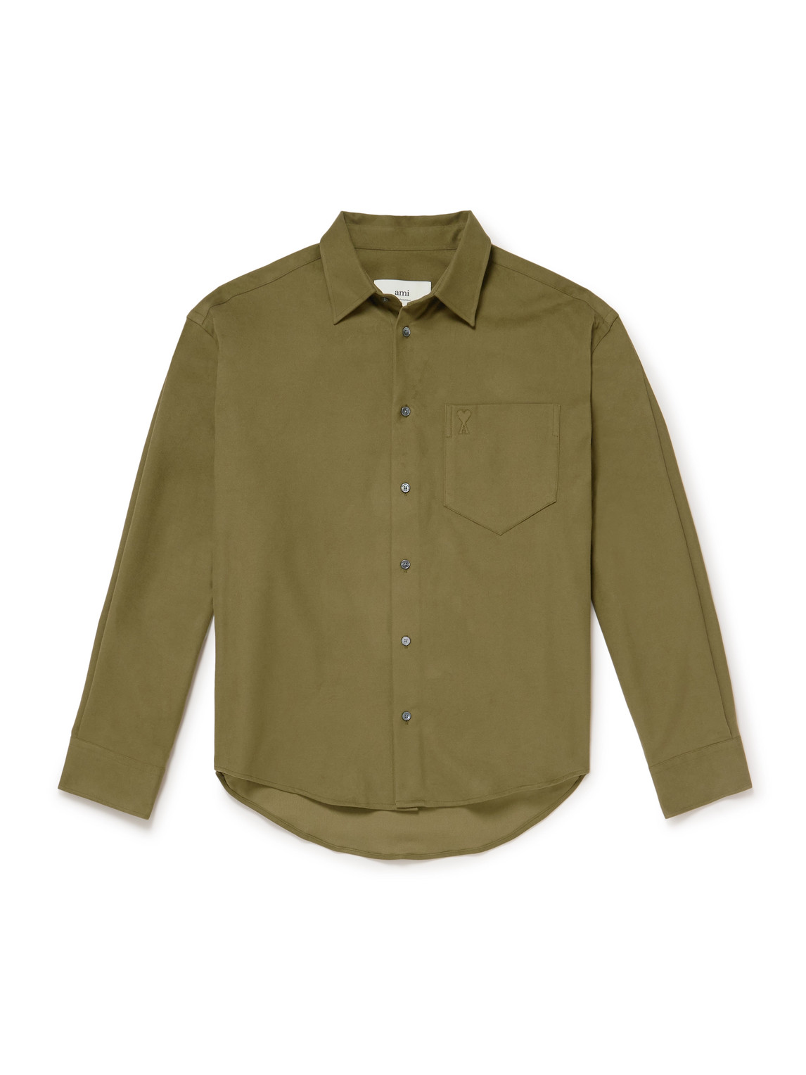 Logo-Debossed Brushed Cotton Oxford Shirt