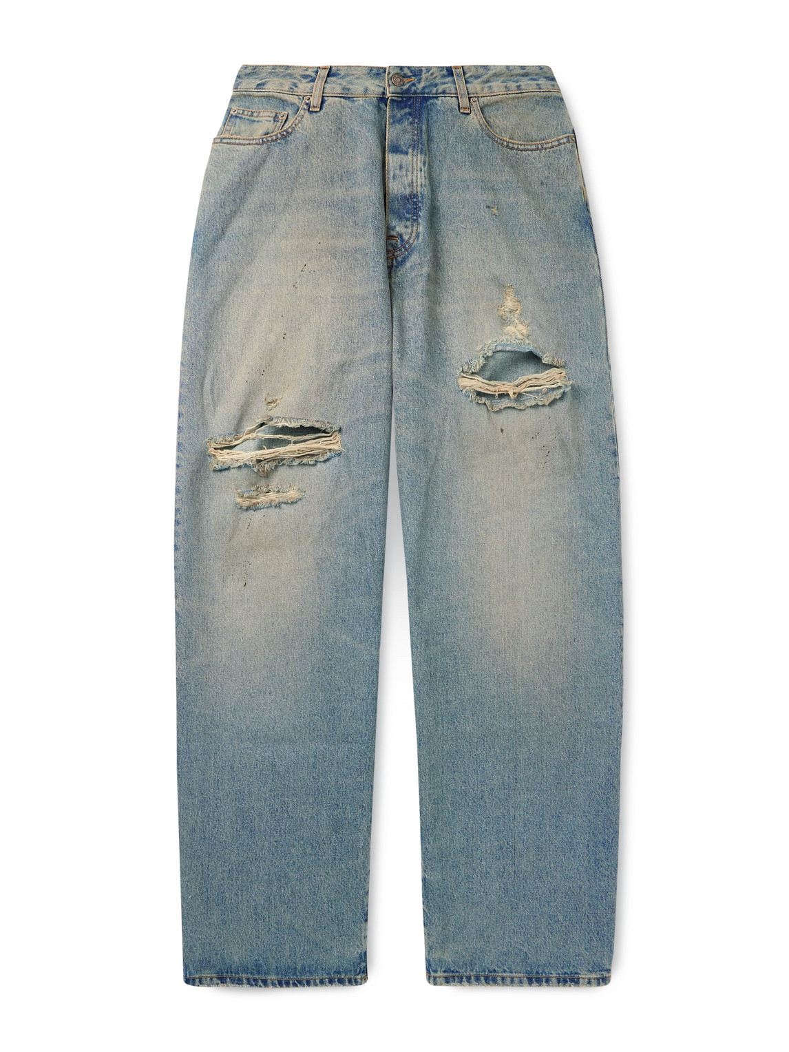 424 Big Daddy Straight-leg Distressed Jeans In Blue