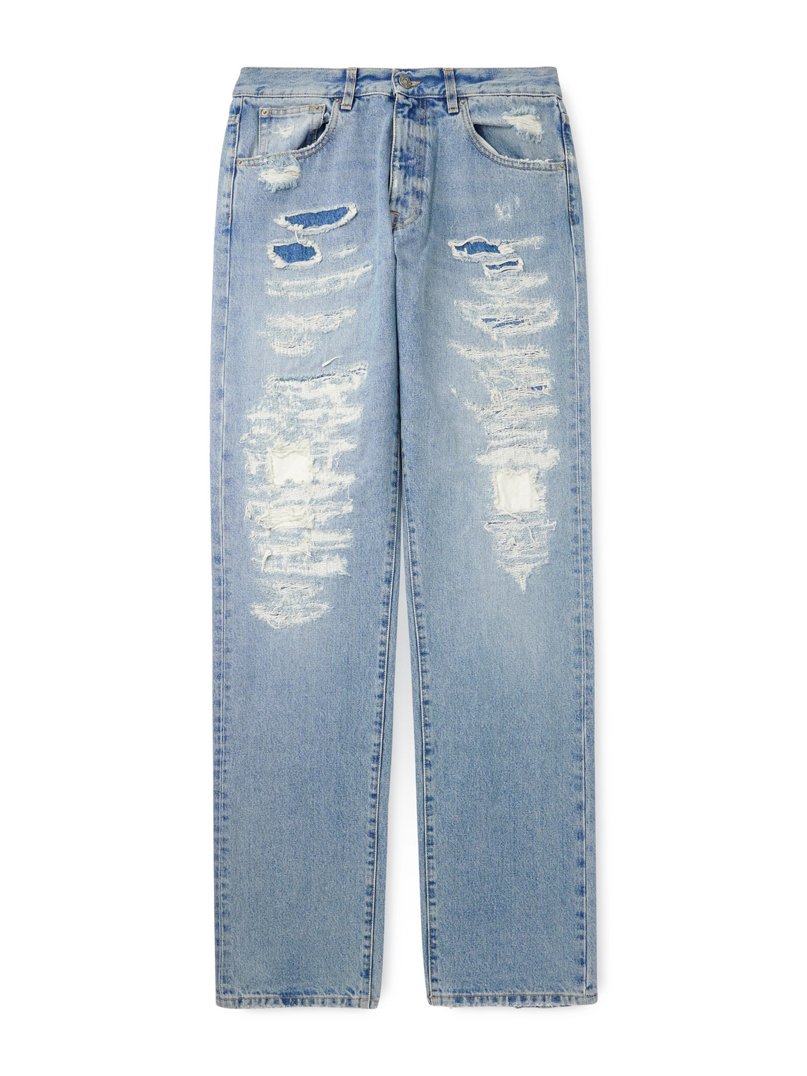 424 Straight-leg Distressed Jeans In Blue