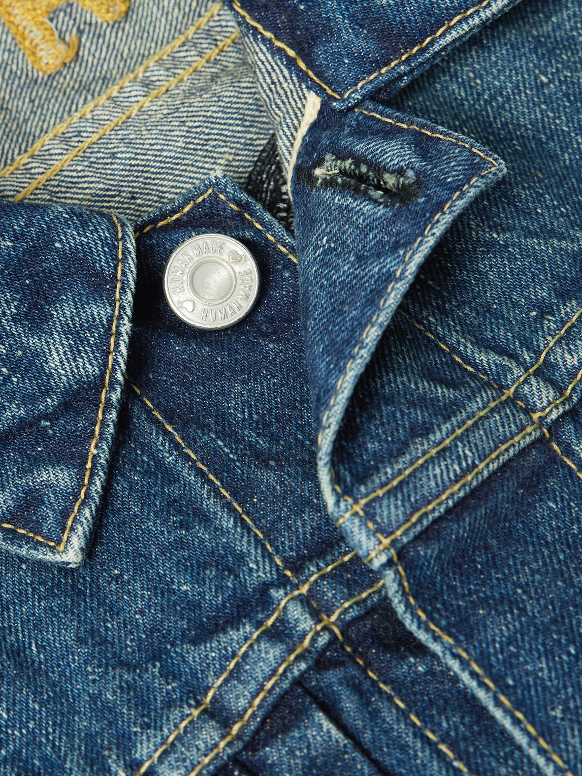 Human Made Future Embroidered Denim Jacket In Blue