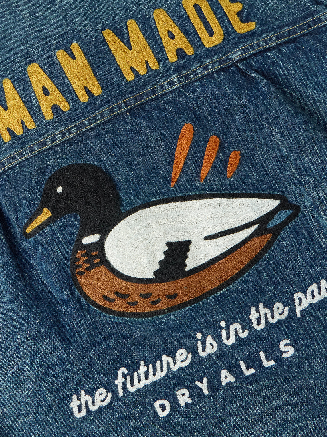 Human Made Future Embroidered Denim Jacket In Blue
