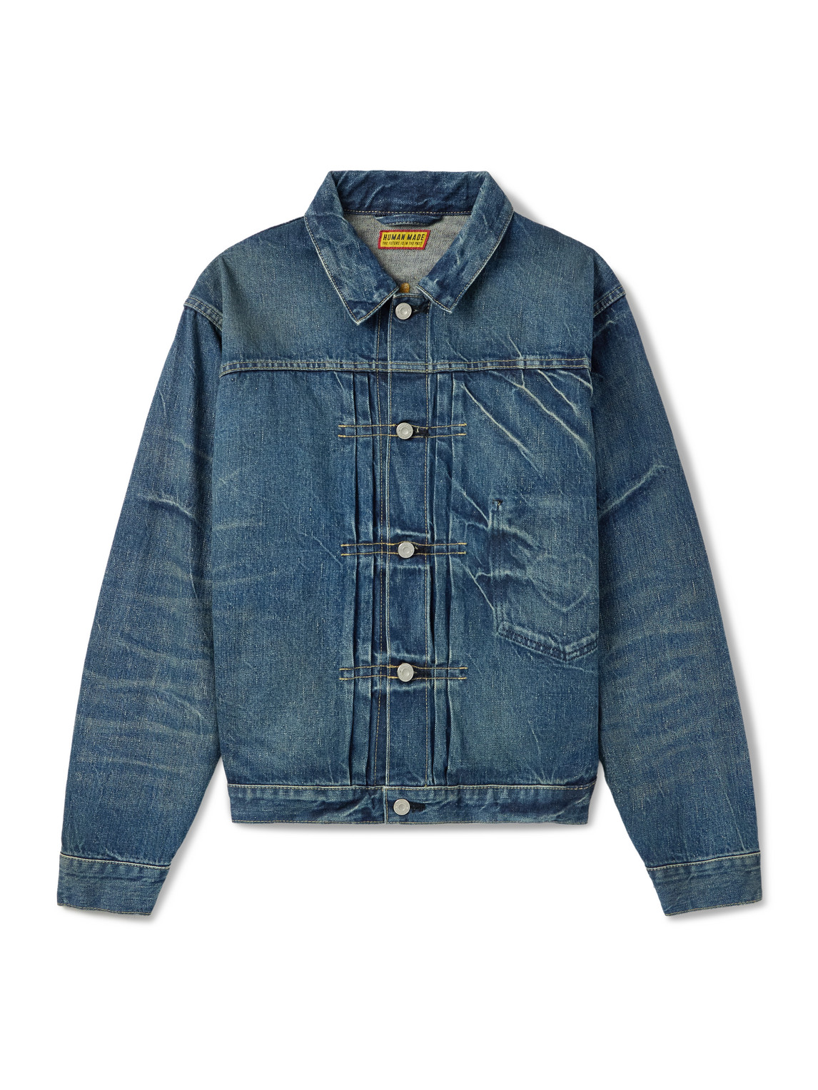 Human Made Future Embroidered Denim Jacket In Blue