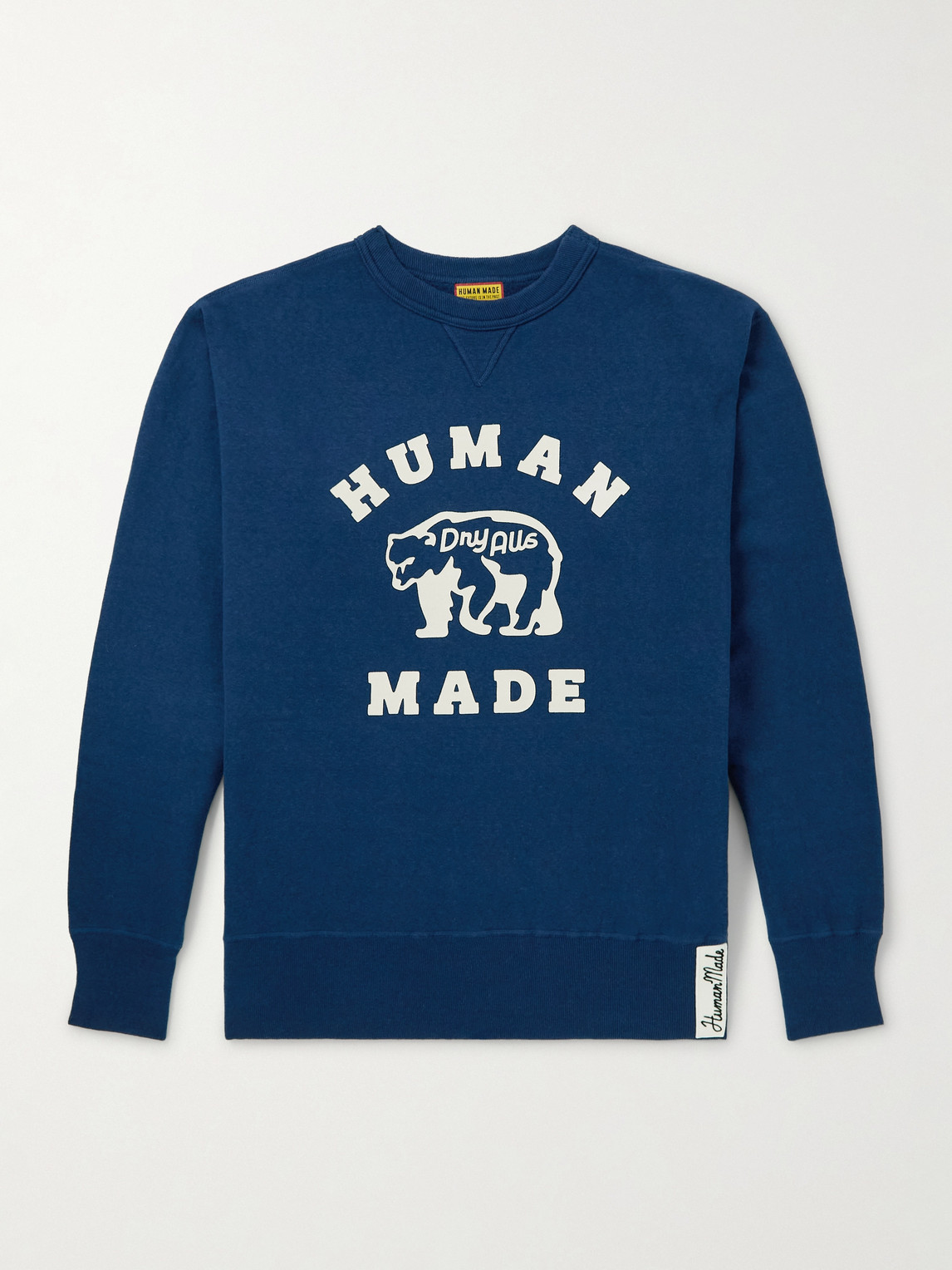 Human Made Tsuriami Logo-print Cotton-jersey Sweatshirt In Blue