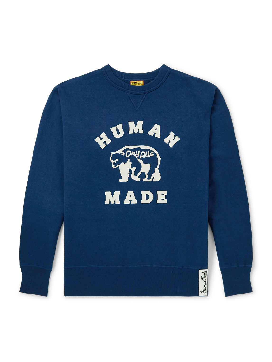 Human Made Tsuriami Logo-print Cotton-jersey Sweatshirt In Blue