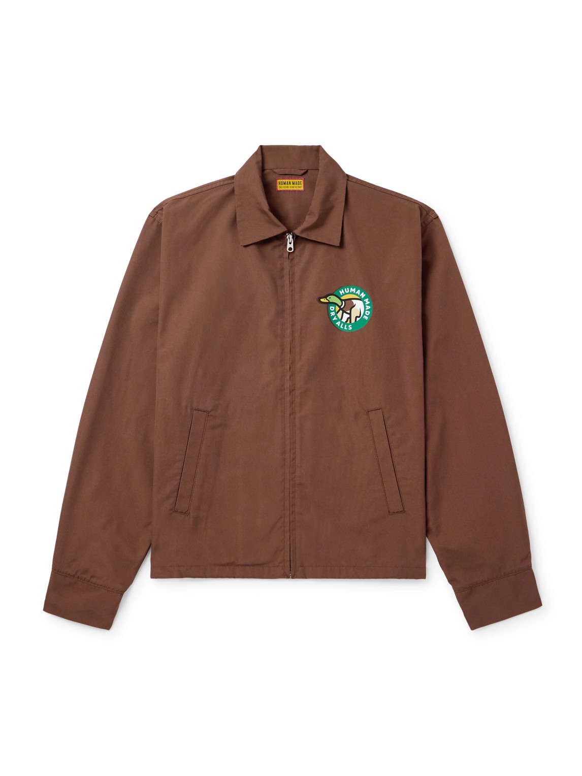 Human Made Drizzler Logo-print Canvas Jacket In Brown
