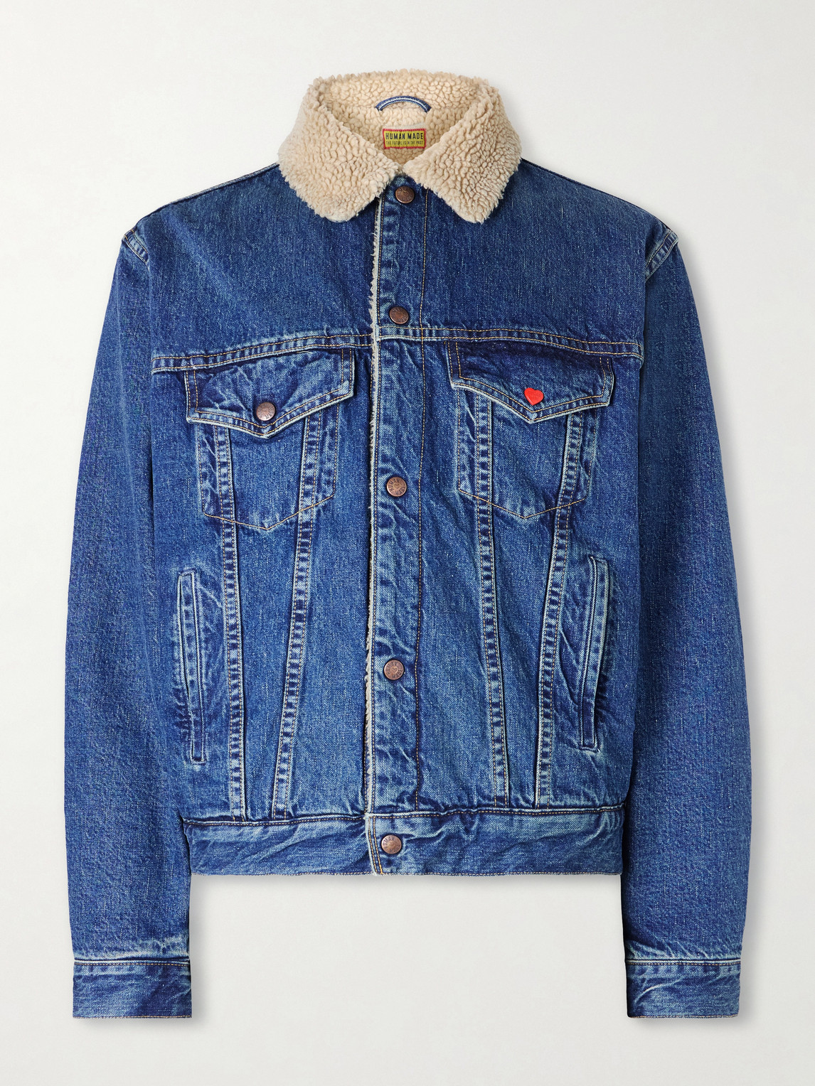 Human Made Fleece-lined Denim Jacket In Blue