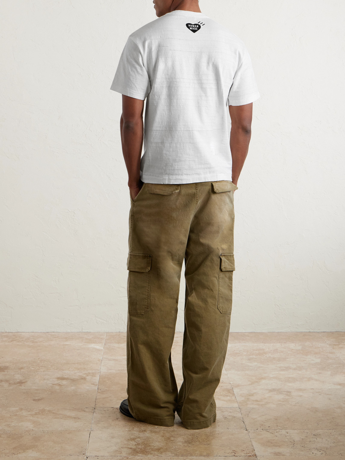 Human Made Logo-print Cotton-jersey T-shirt In White