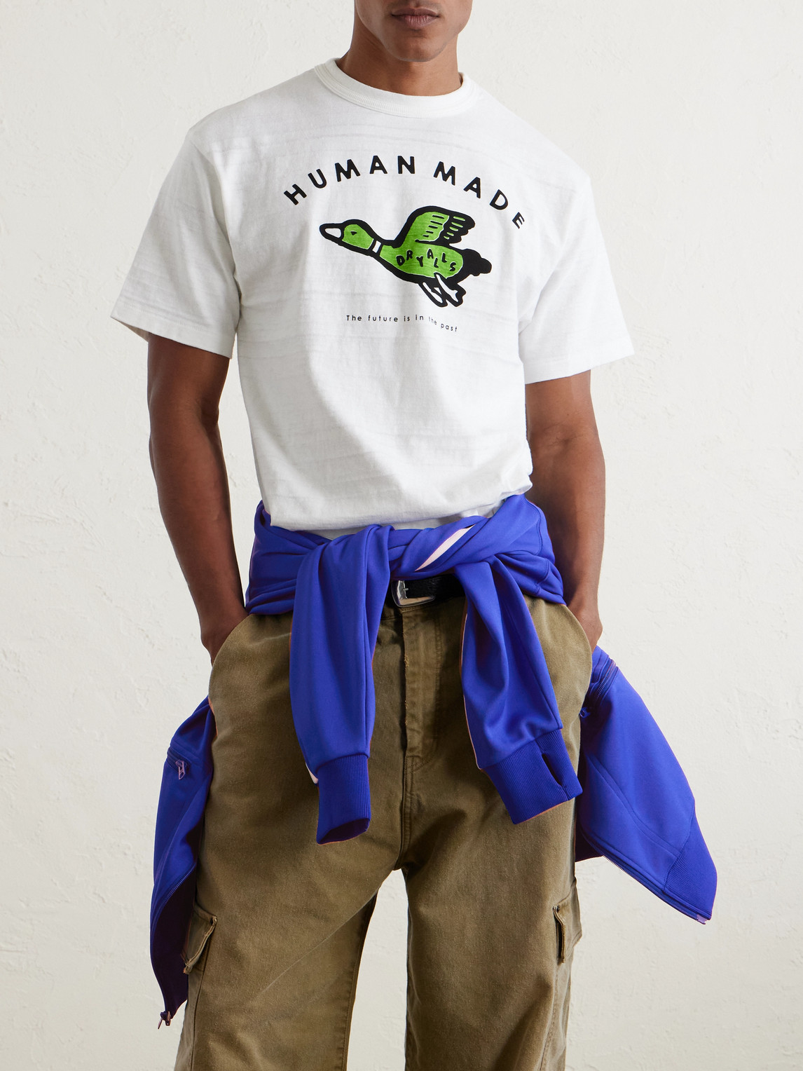 Human Made Logo-print Cotton-jersey T-shirt In White