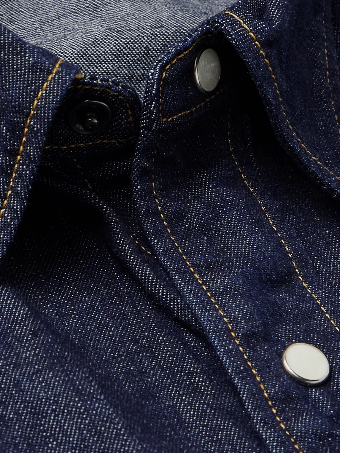 Human Made Embroidered Denim Shirt In Blue