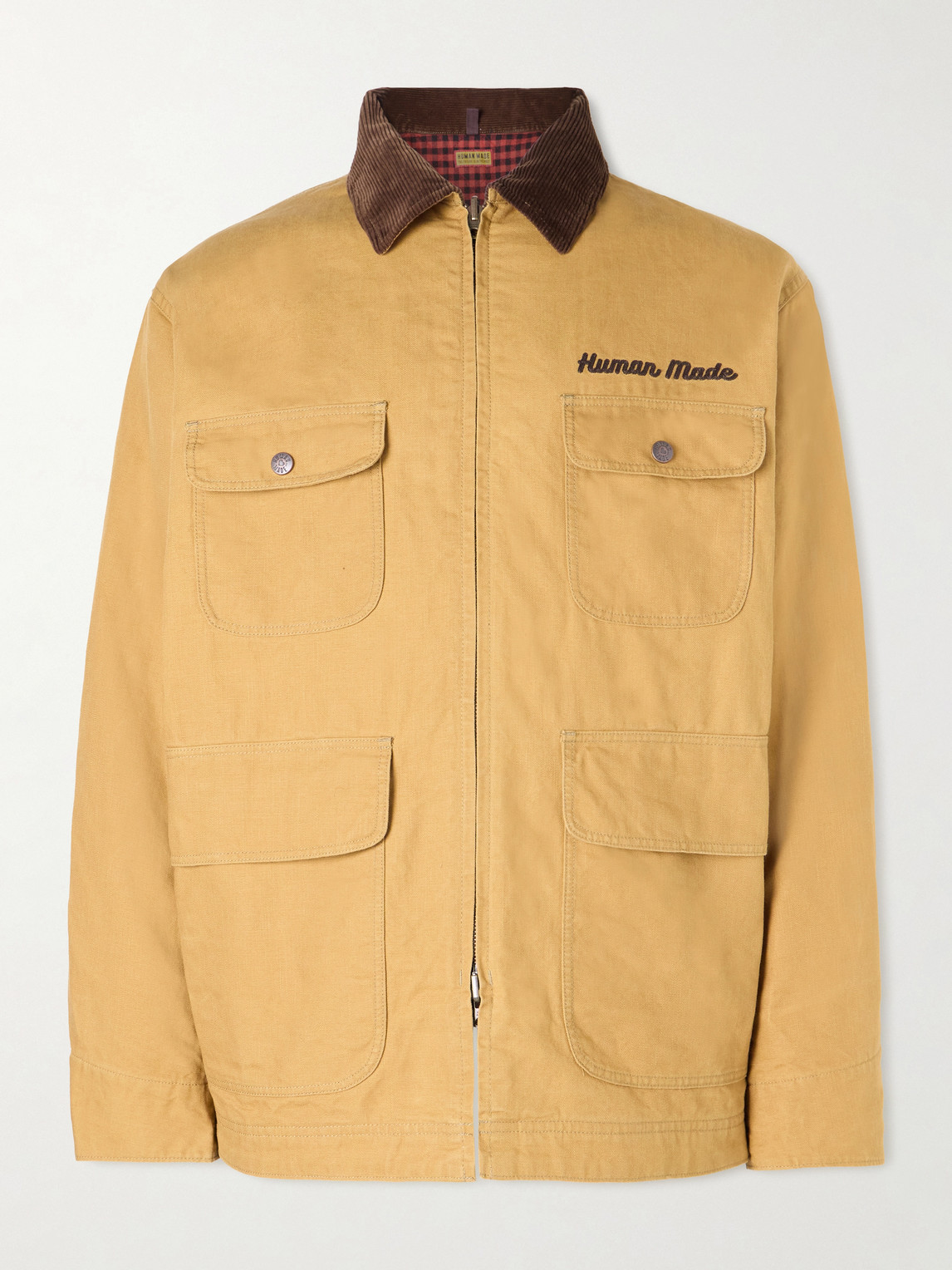 Human Made – Hunting Corduroy-Trimmed Padded Cotton-Canvas Jacket