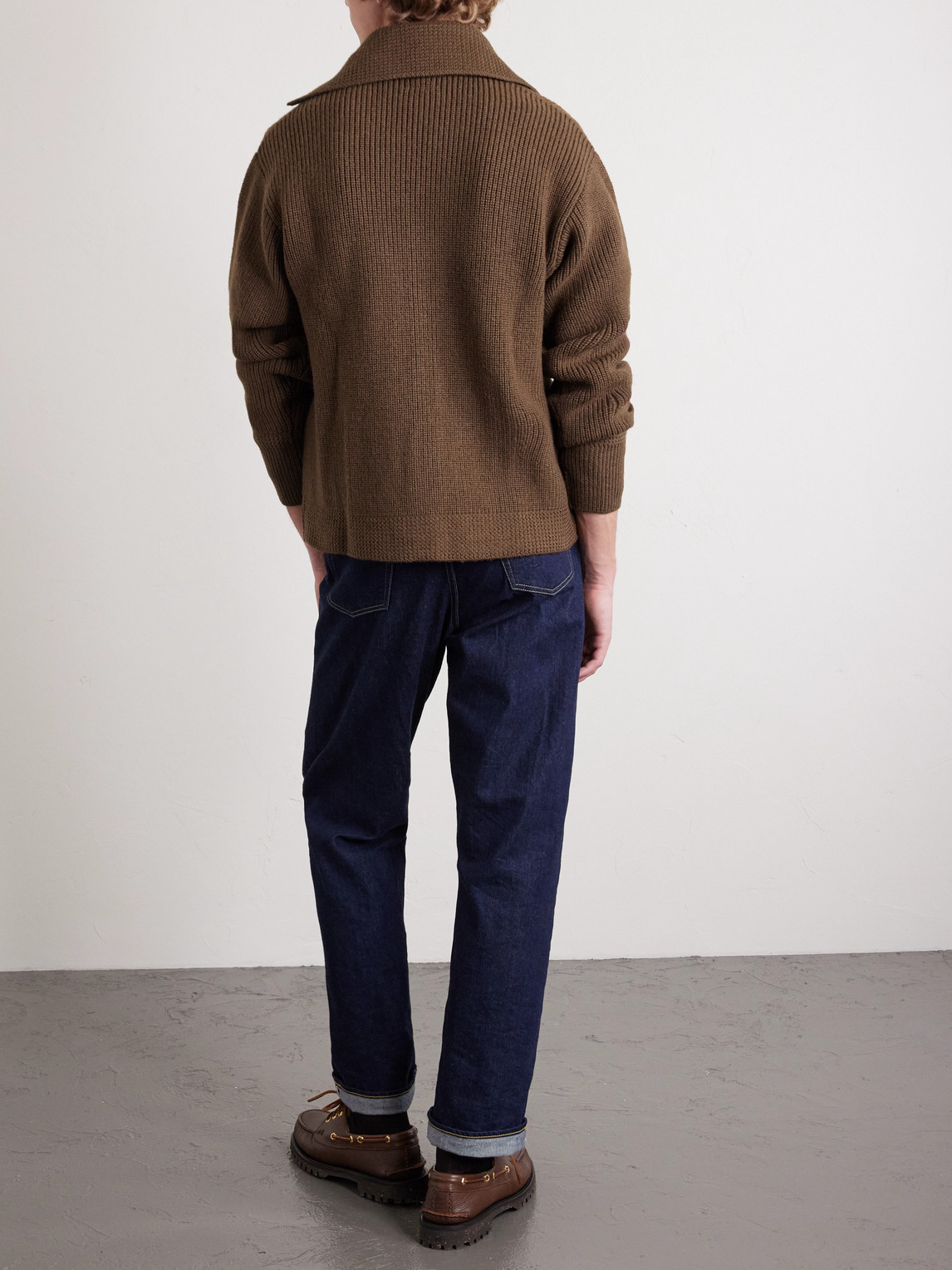  Human Made - Logo-appliquéd Alpaca Cardigan - Men - Brown - M 