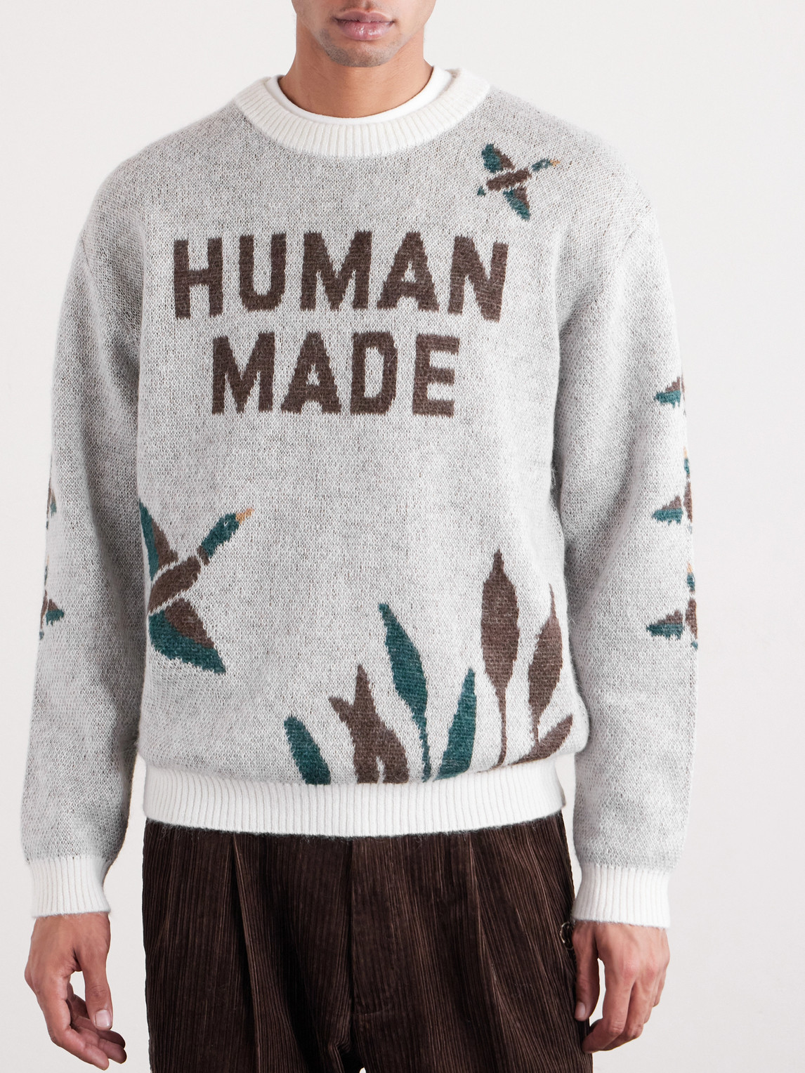  Human Made - Jacquard-knit Sweater - Men - Gray - S 