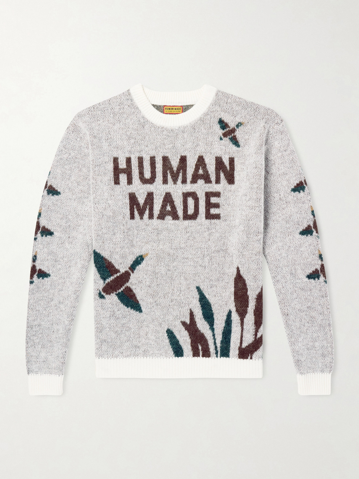 Human Made Jacquard-knit Sweater In Gray