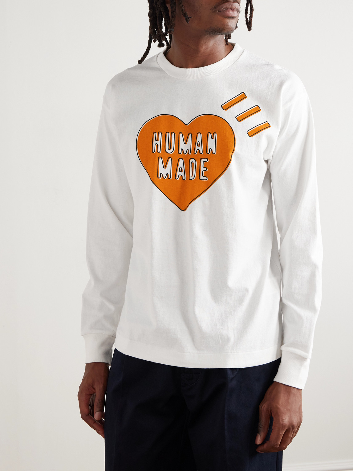 Human Made Printed Cotton-jersey T-shirt In White