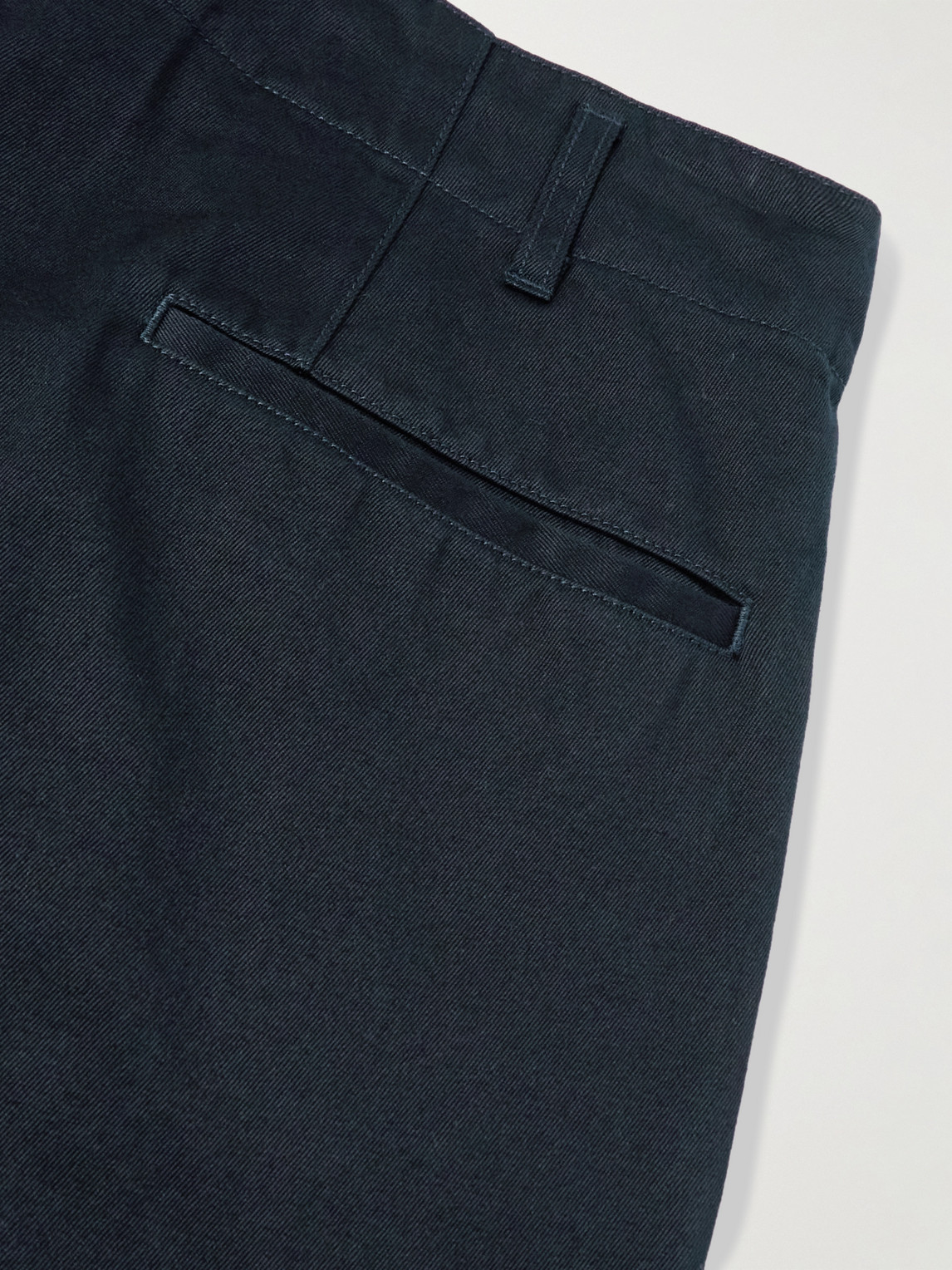 Human Made Wide-leg Pleated Cotton-twill Trousers In Blue