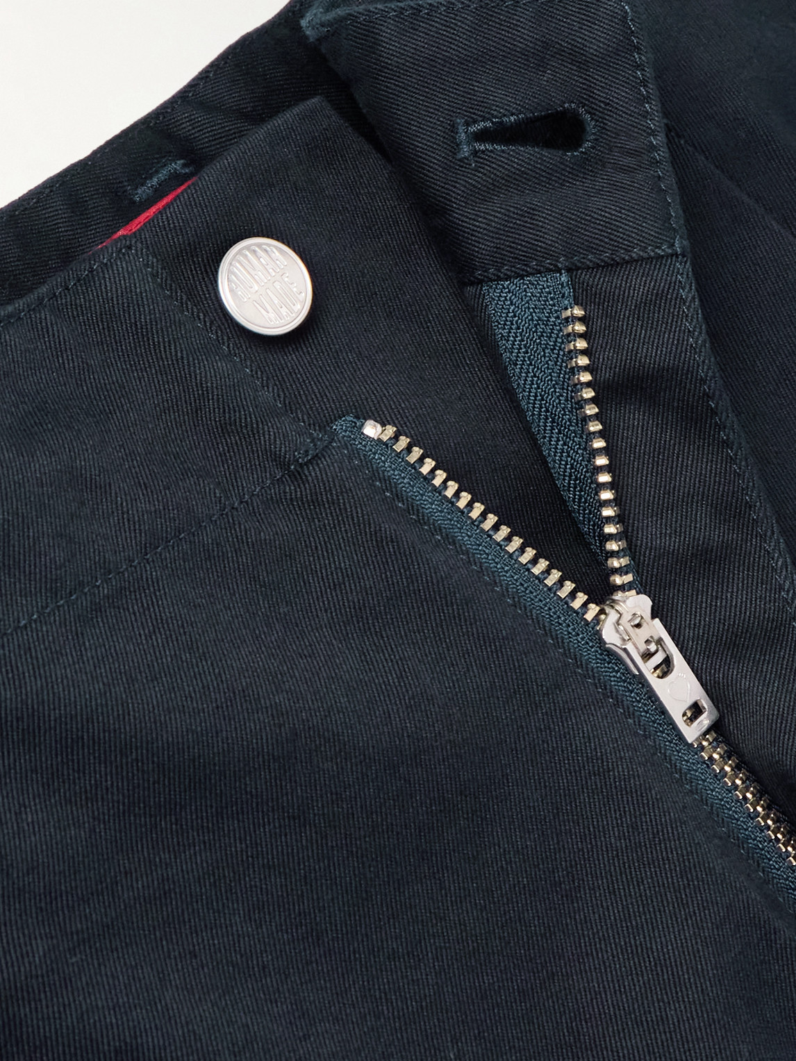 Human Made Wide-leg Pleated Cotton-twill Trousers In Blue