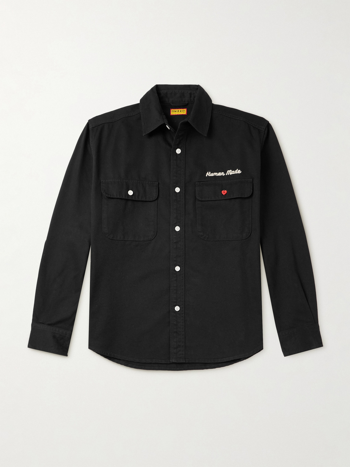 Human Made – Logo-Embroidered Printed Cotton-Twill Shirt