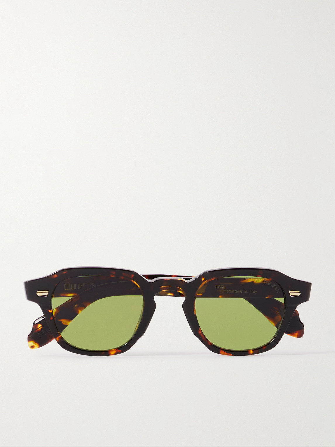 Cutler and Gross 1420 Round-Frame Tortoiseshell Acetate Sunglasses - Men