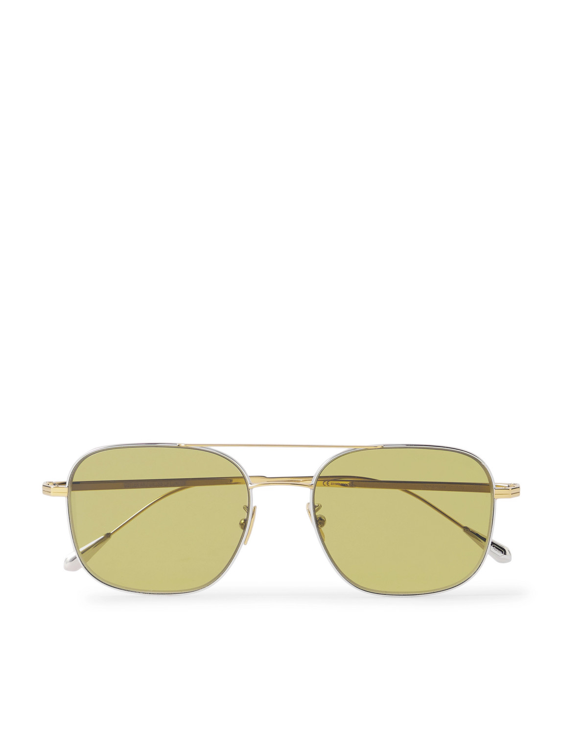 Cutler And Gross Aviator-style Gold- And Silver-tone Sunglasses