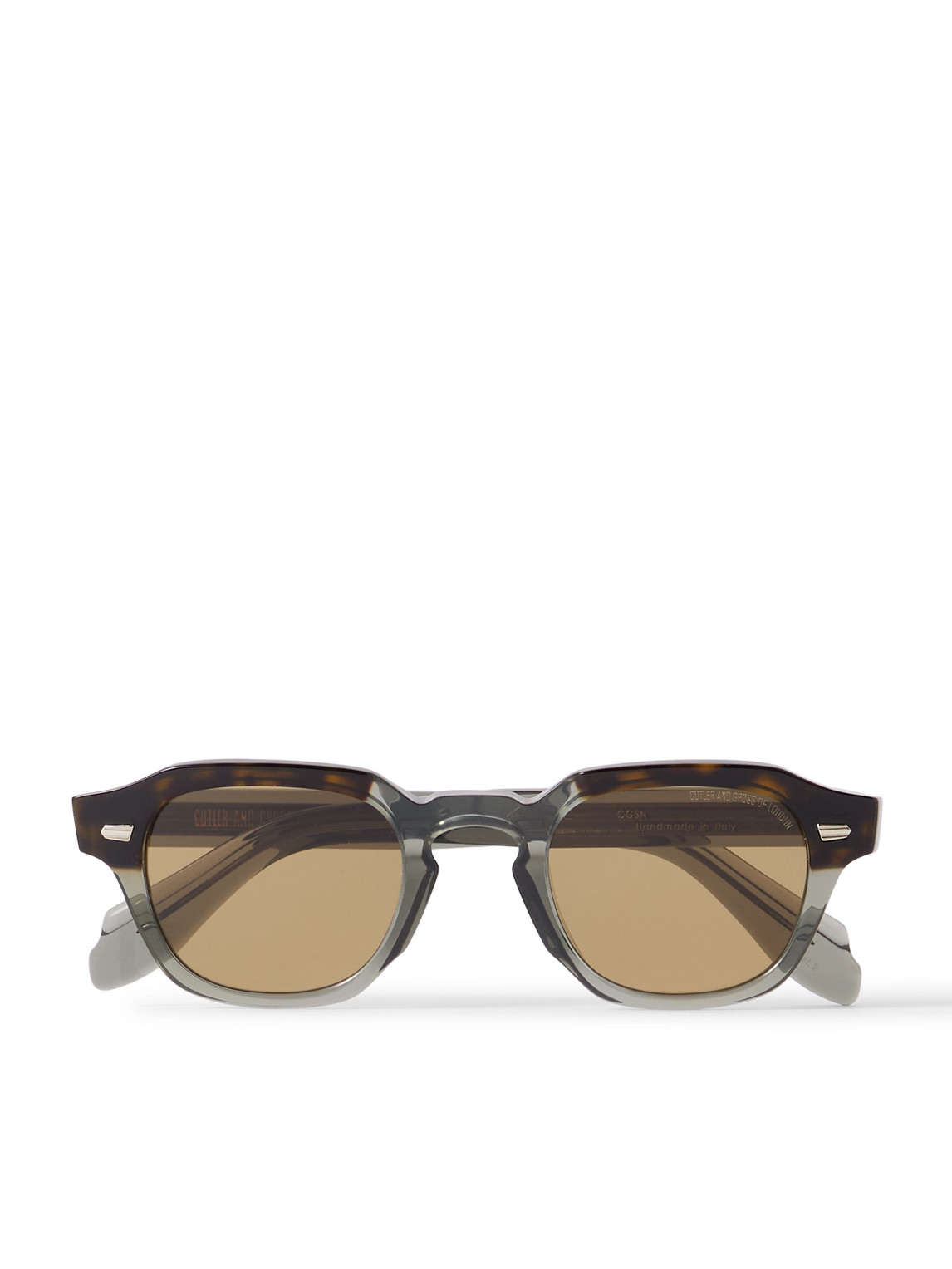 Cutler And Gross Round-frame Acetate And Silver-tone Sunglasses In Gray