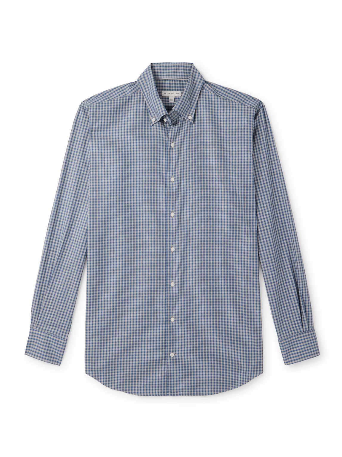 Peter Millar Conway Crown Lite Checked Poplin Shirt In Blue