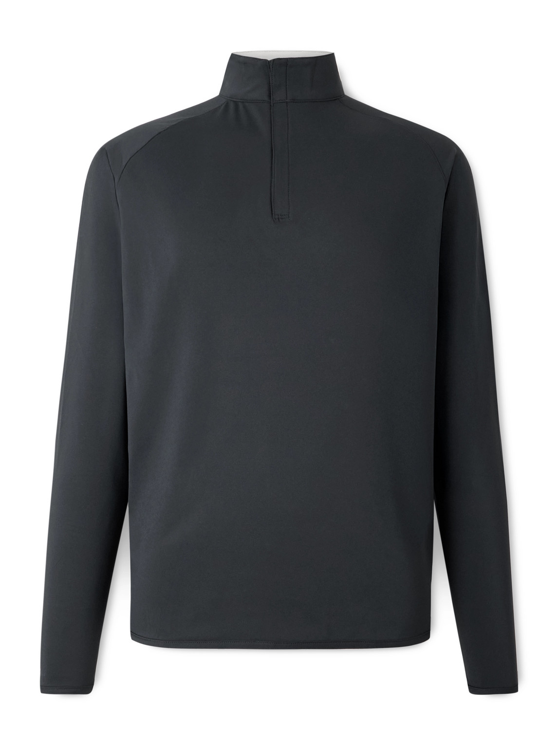 Peter Millar Stealth Performance Tech-jersey Half-zip Golf Top In Black