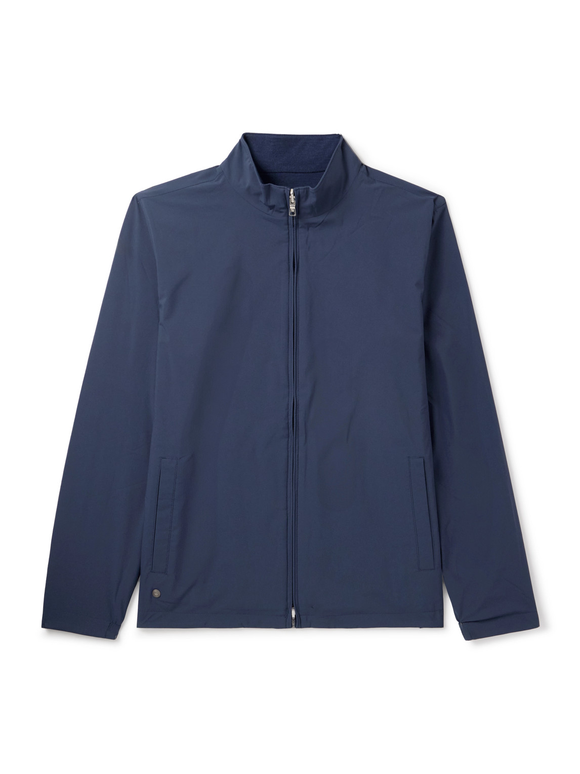 Peter Millar Ryder Reversible Recycled-woven And Wool Jacket In Blue