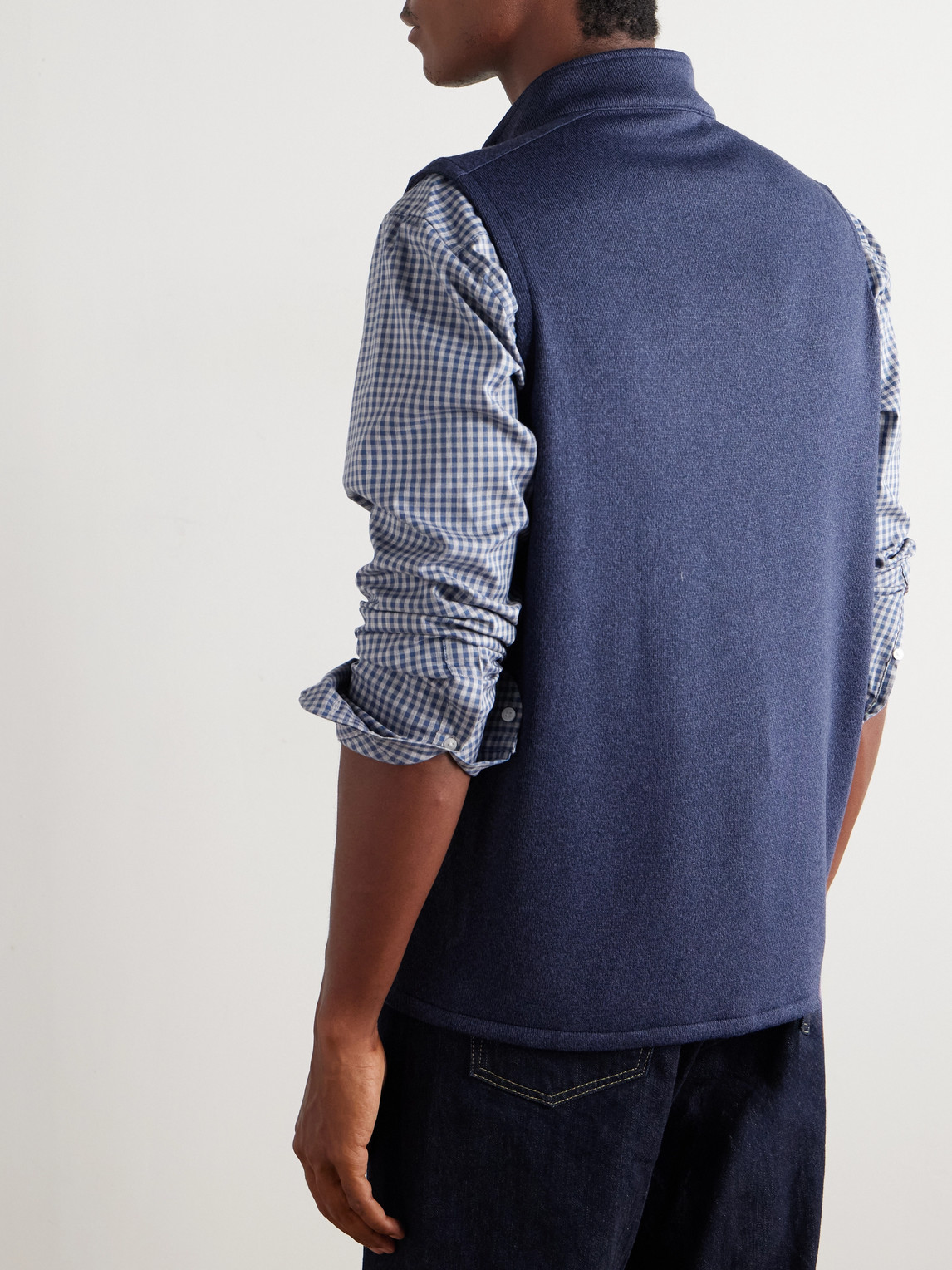 Peter Millar Crown Recycled-fleece Gilet In Blue