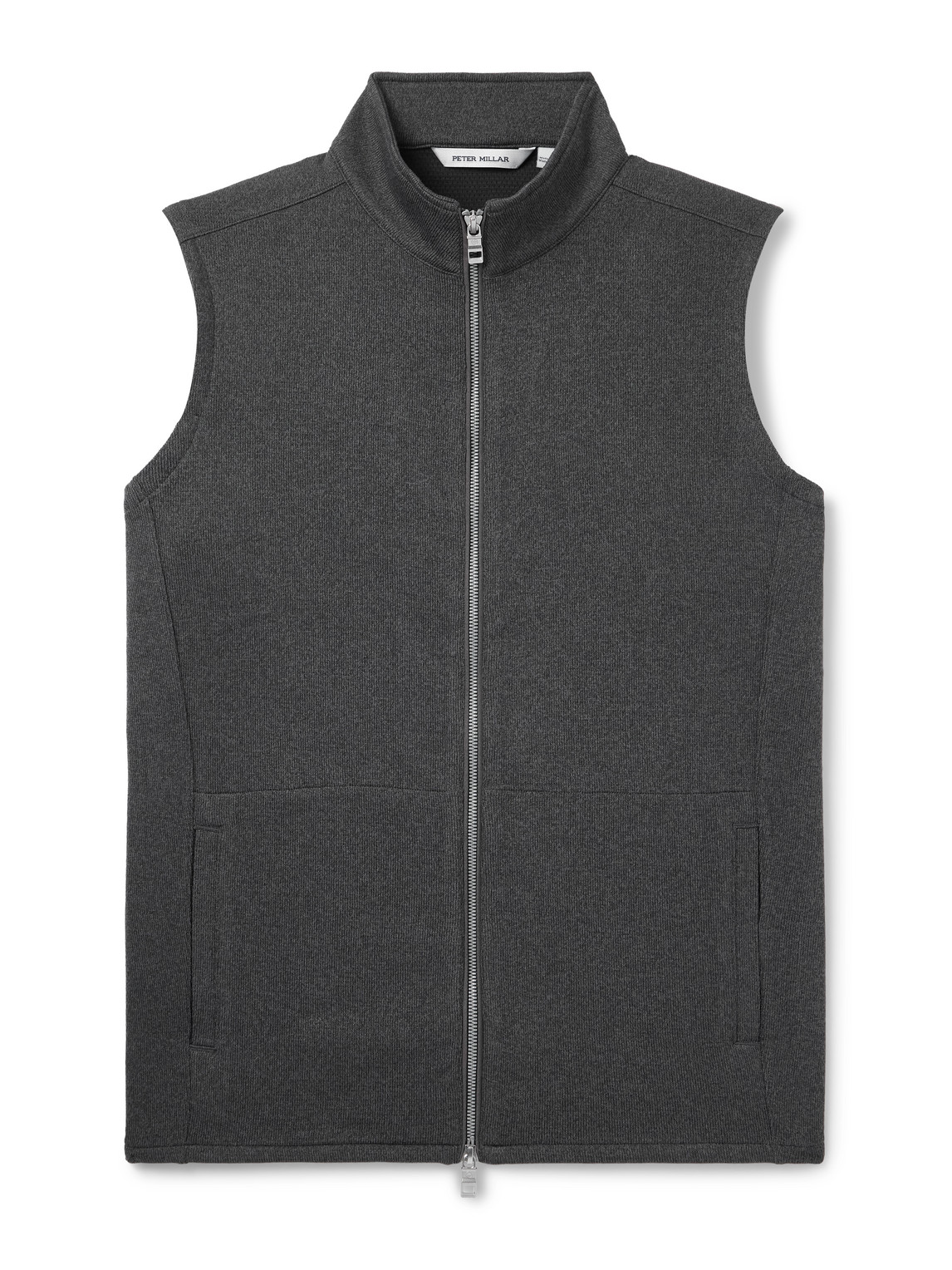 Peter Millar Crown Recycled-fleece Gilet In Gray
