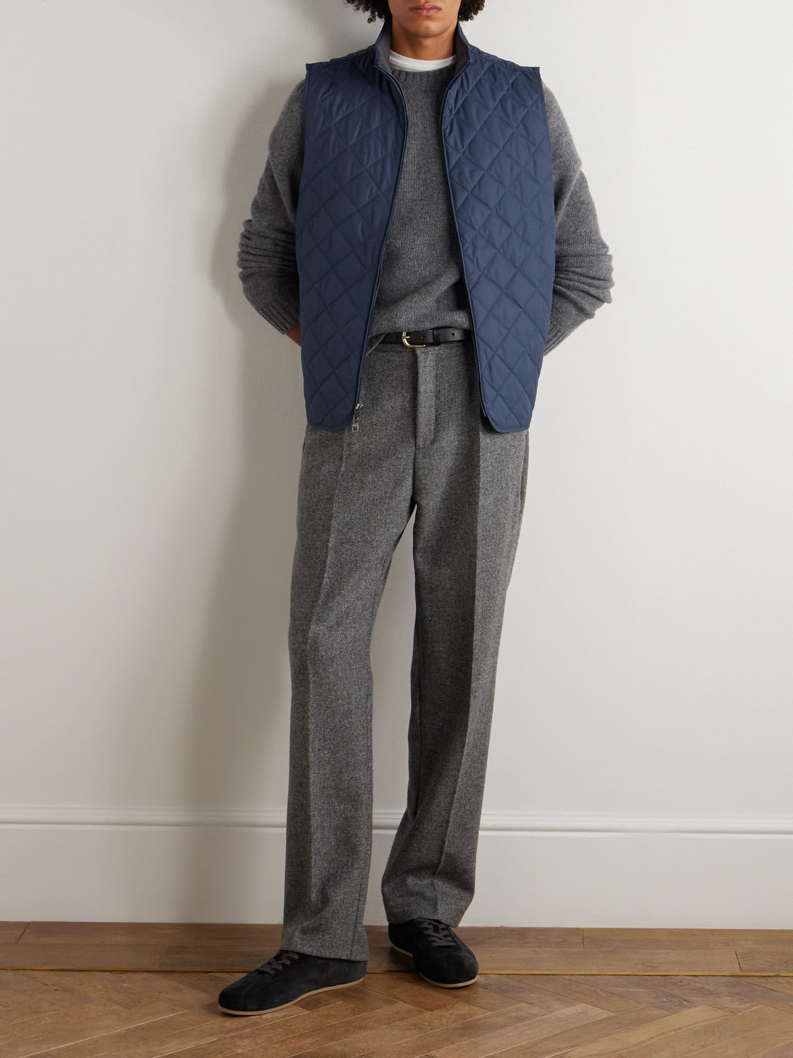 Peter Millar Essex Quilted Padded Recycled-shell Gilet In Blue
