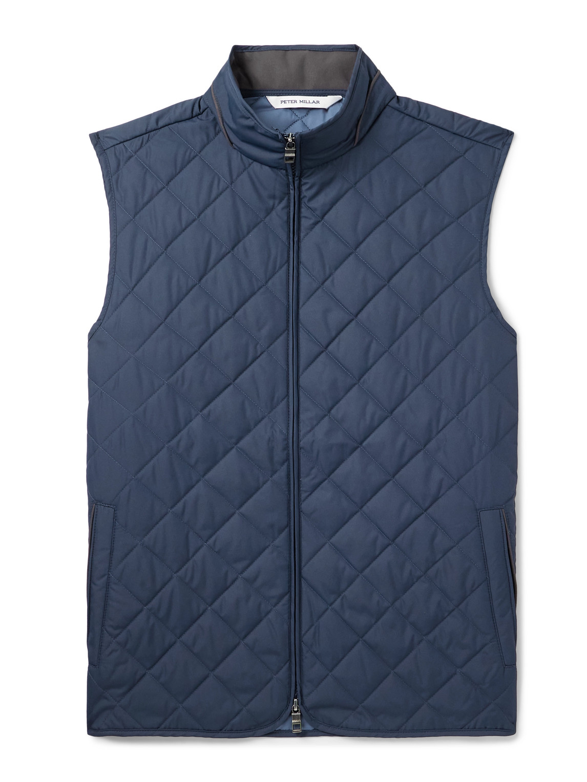 Peter Millar Essex Quilted Padded Recycled-shell Gilet In Blue