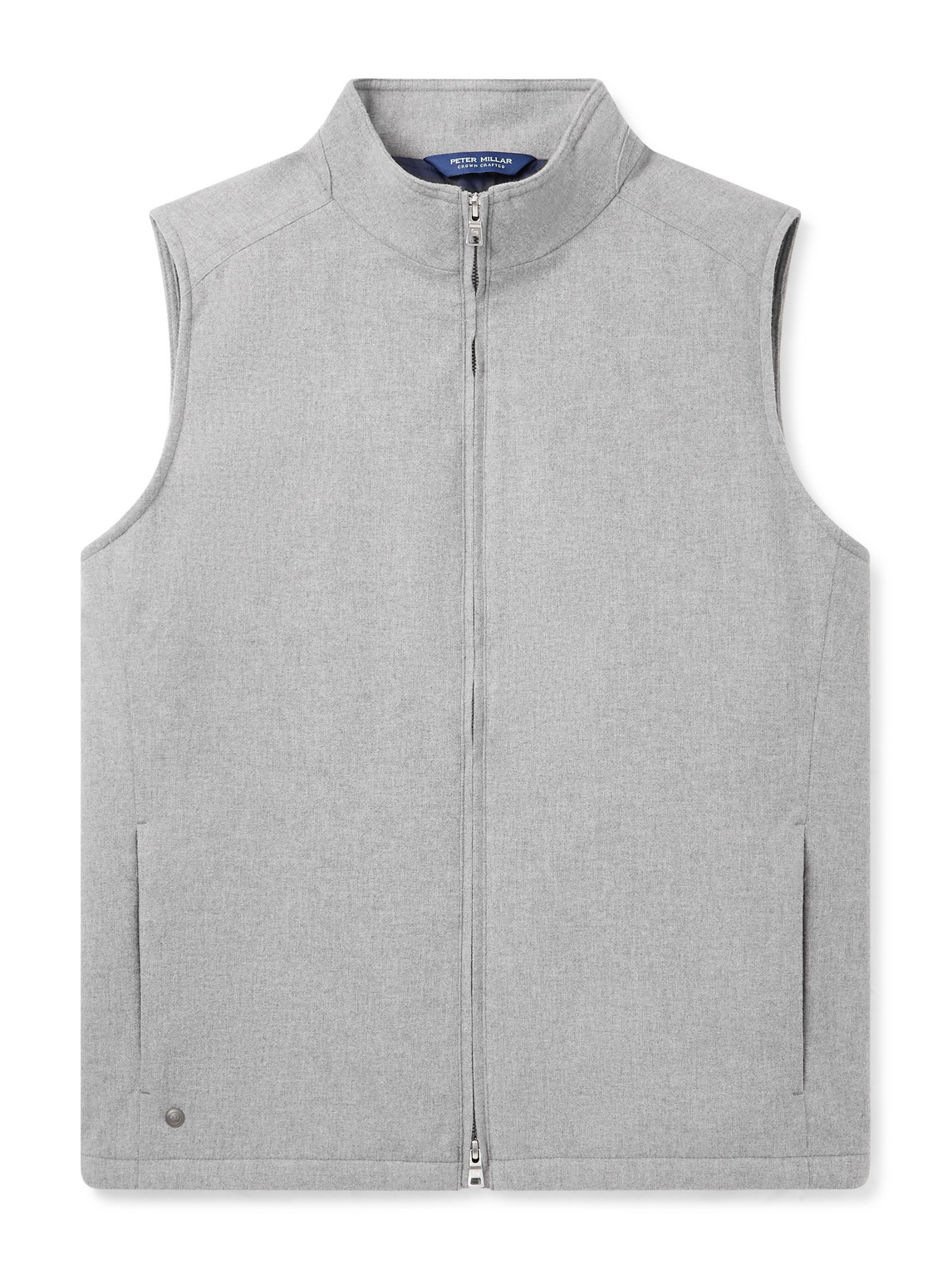 Peter Millar Cambridge Woven Gilet In Gray