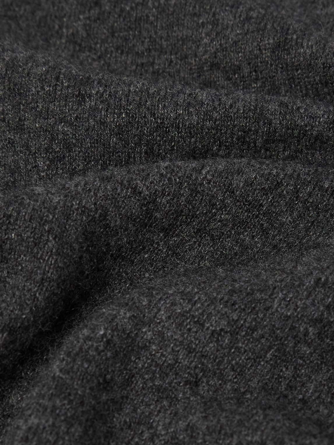 Peter Millar Suede-trimmed Cashmere Flex Half-zip Sweater In Gray