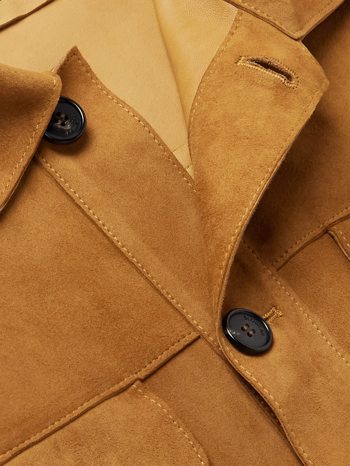 Incotex Montedoro Suede Overshirt In Brown