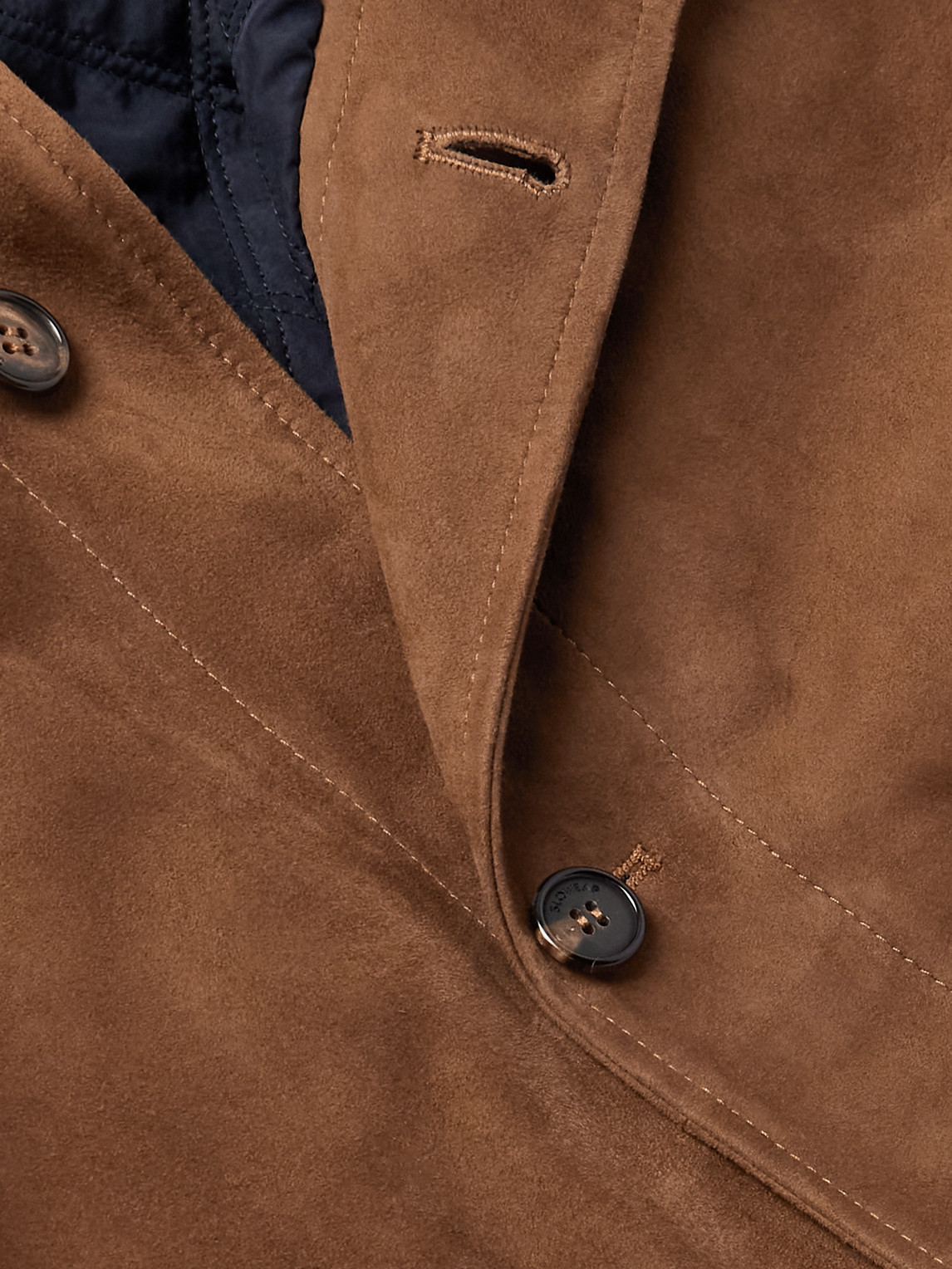 Incotex Suede Bomber Jacket In Brown
