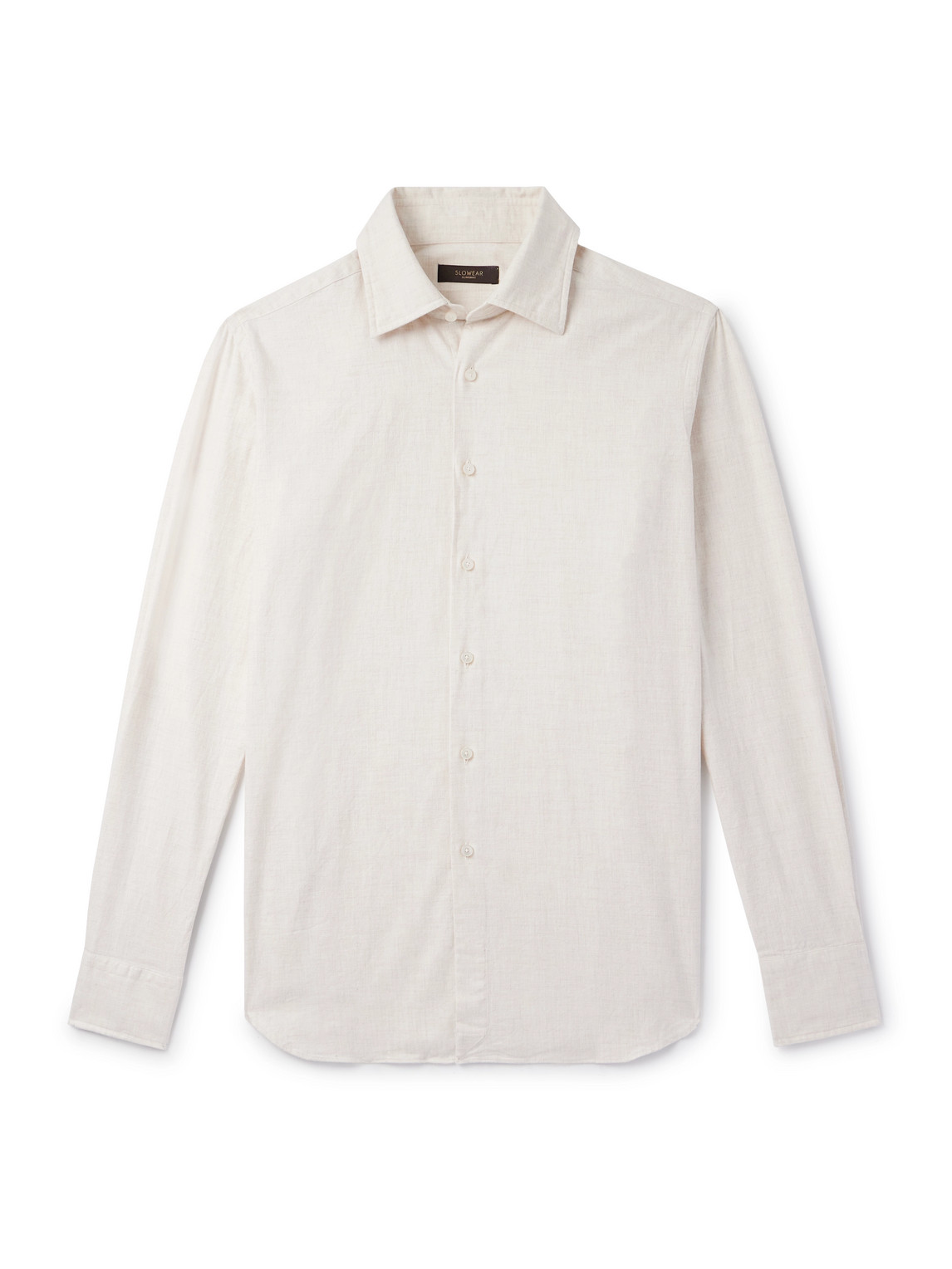 Incotex Glanshirt Slim-fit Cotton-twill Shirt In Neutral