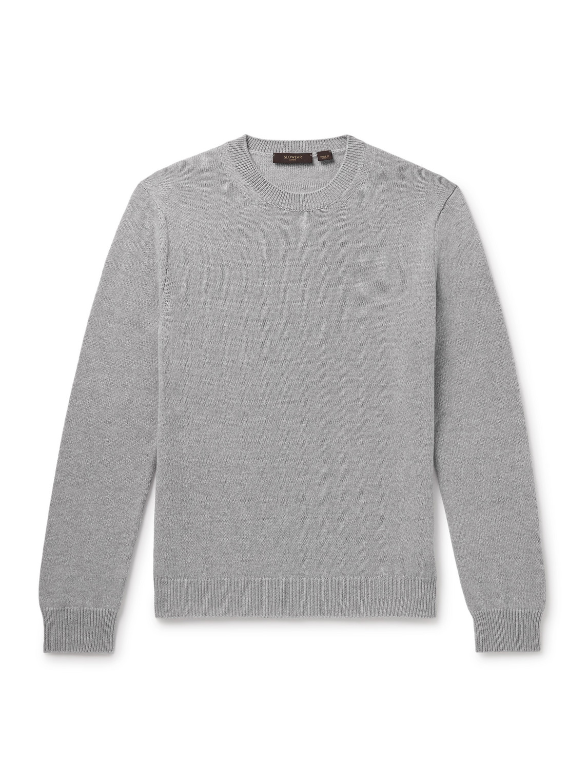 Incotex Zanone Slim-fit Virgin Wool And Cashmere-blend Sweater In Gray