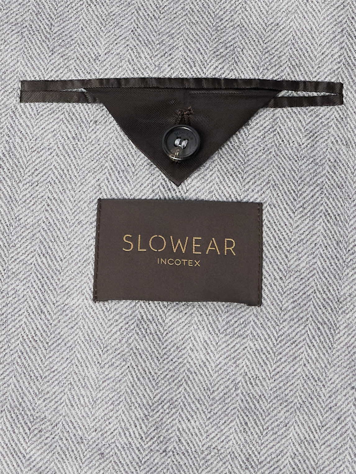 Incotex Slim-fit Herringbone Wool Blazer In Gray