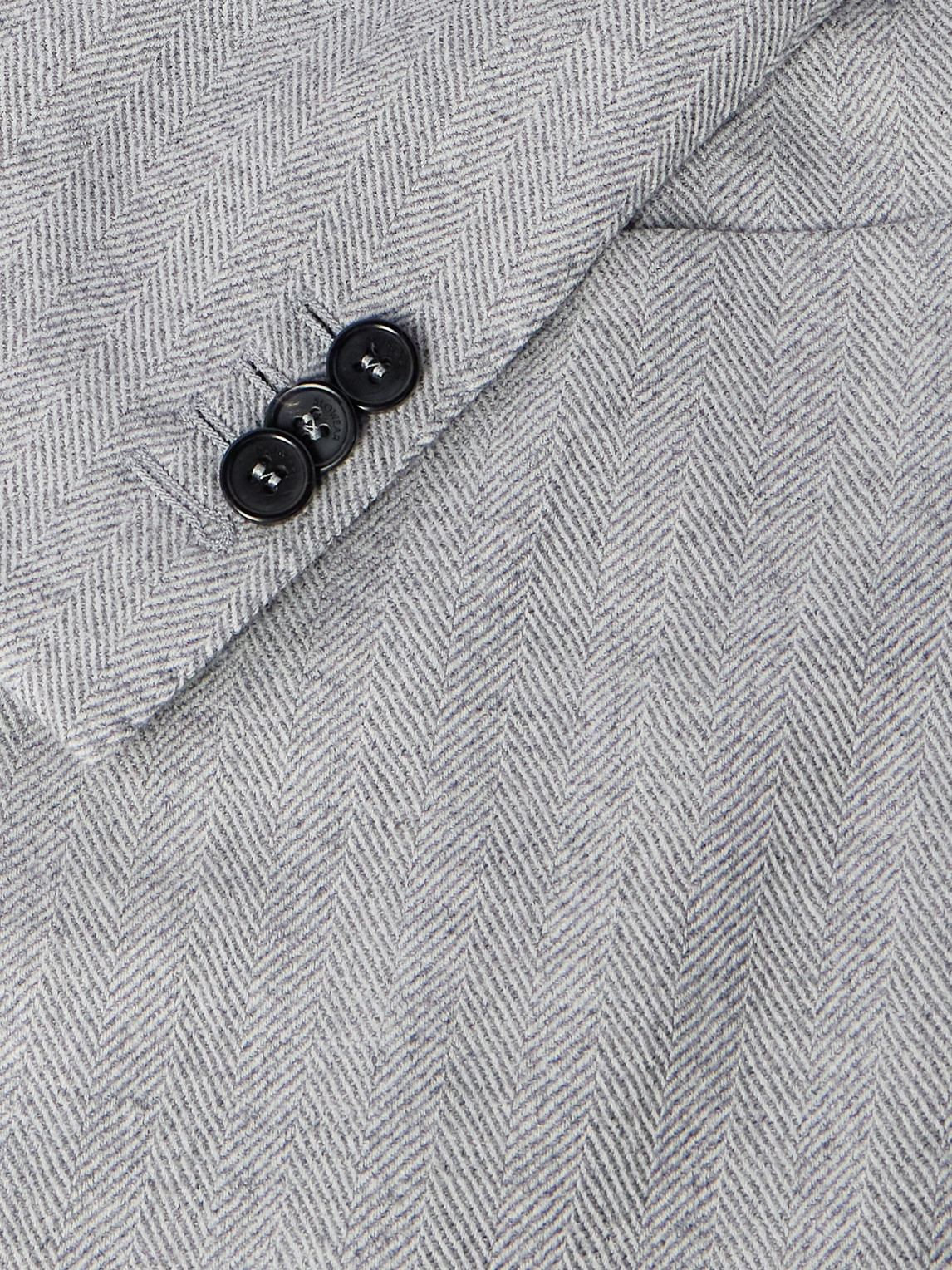 Incotex Slim-fit Herringbone Wool Blazer In Gray