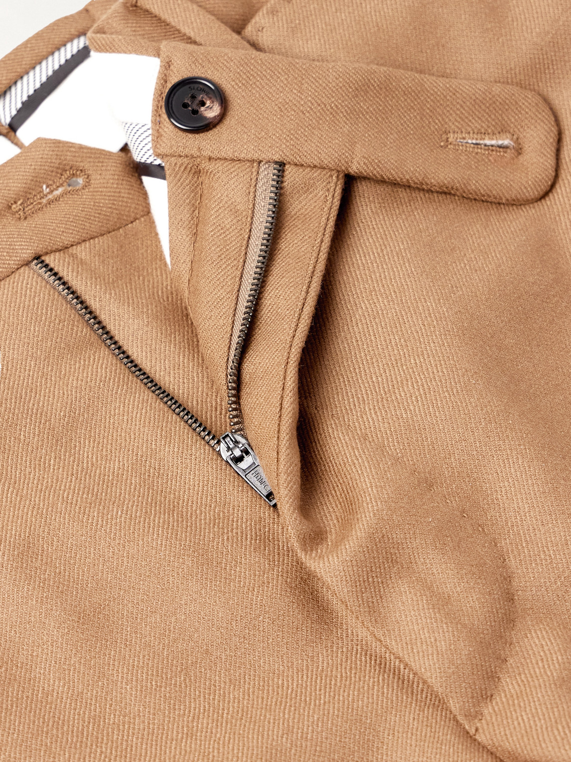 Incotex Slim-fit Wool And Cashmere-blend Twill Suit Trousers In Neutral