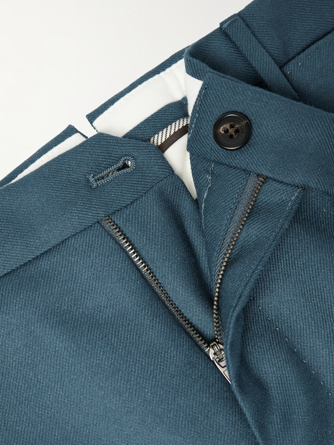 Incotex Slim-fit Wool And Cashmere-blend Twill Suit Trousers In Blue