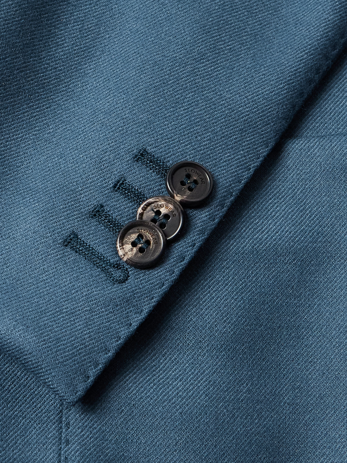Incotex Slim-fit Wool-blend Flannel Blazer In Blue