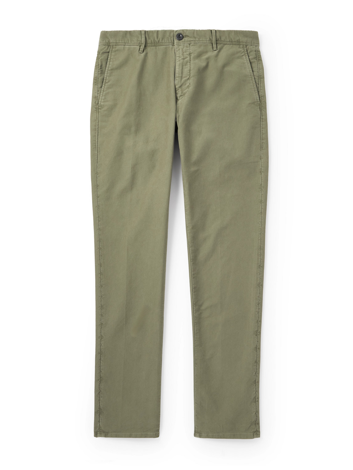 Slim-Fit Garment-Dyed Tricochino Trousers