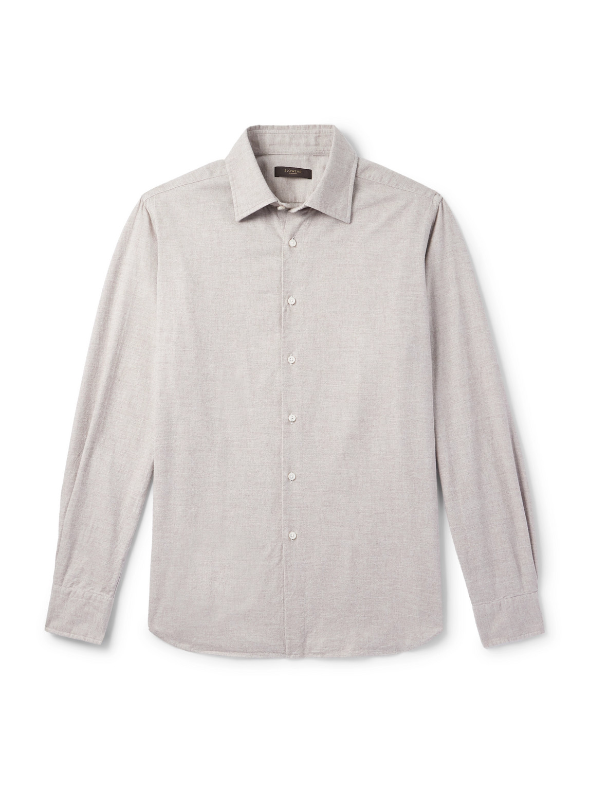 Incotex Glanshirt Slim-fit Cotton-twill Shirt In Gray