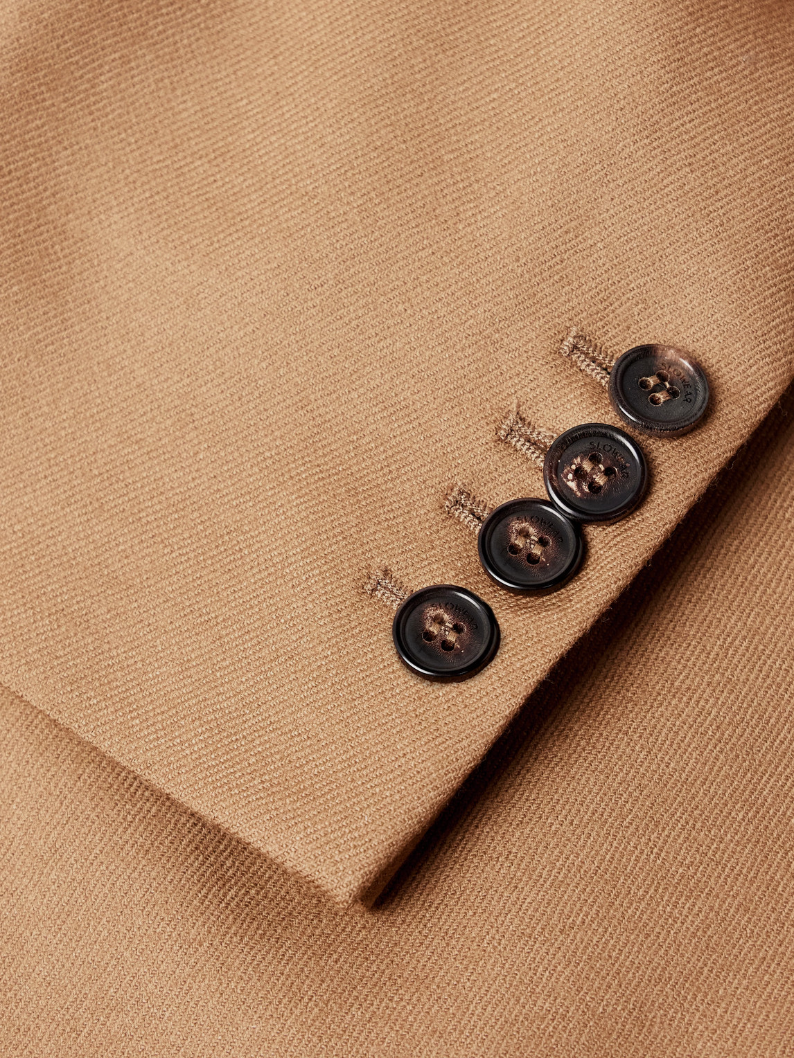 Incotex Slim-fit Double-breasted Virgin Wool-blend Flannel Suit Jacket In Neutral