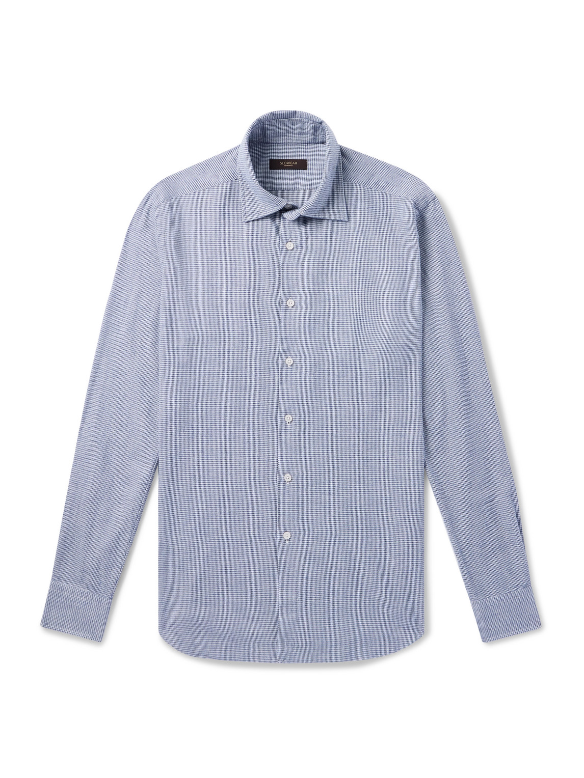 Incotex Slim-fit Houndstooth Cotton-flannel Shirt