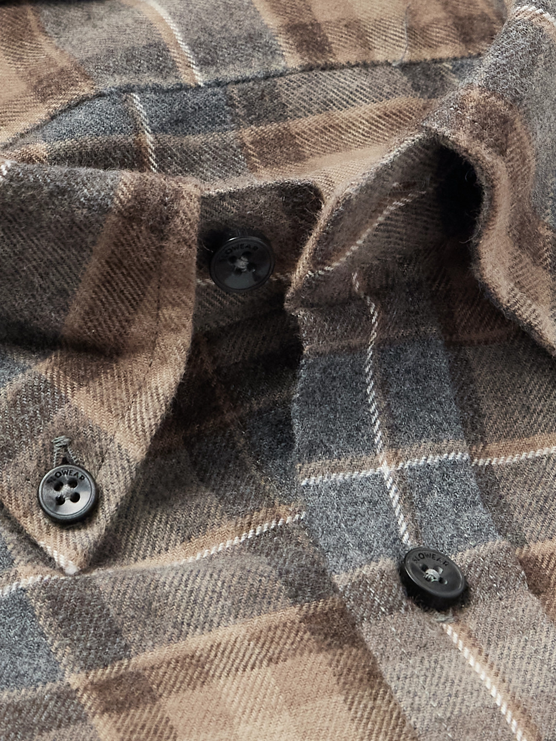 Incotex Button-down Collar Checked Cotton-flannel Shirt In Blue