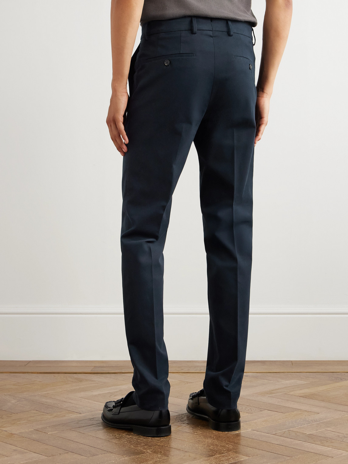 Incotex Venezia 1951 Cotton And Linen Slim Fit Pants In Blue