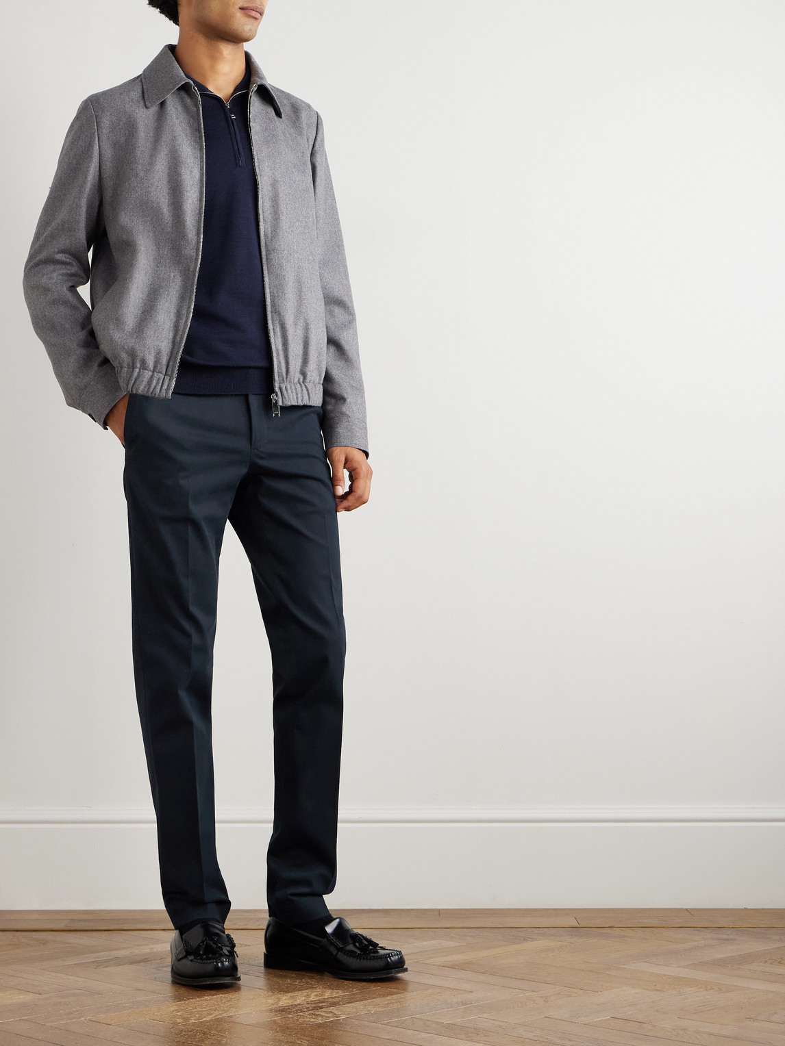 Incotex Venezia 1951 Cotton And Linen Slim Fit Pants In Blue